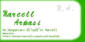 marcell arpasi business card